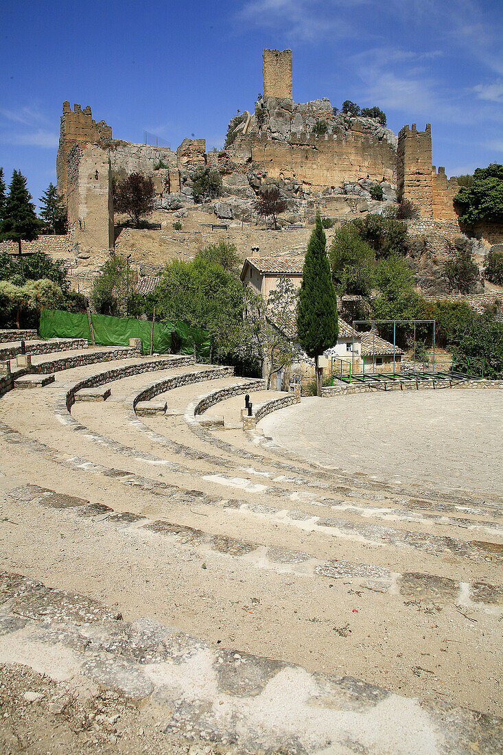 Amphitheater in Yedra castle. Roman origin, rebuilt by the Arabs. Parque Natural de Cazorla. Jaén province. Spain