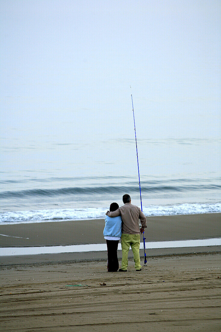Couple fishing.