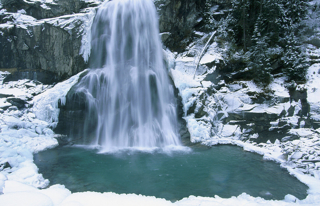 Krimmler Waterfall in Hohe Tauern National Park. Austria