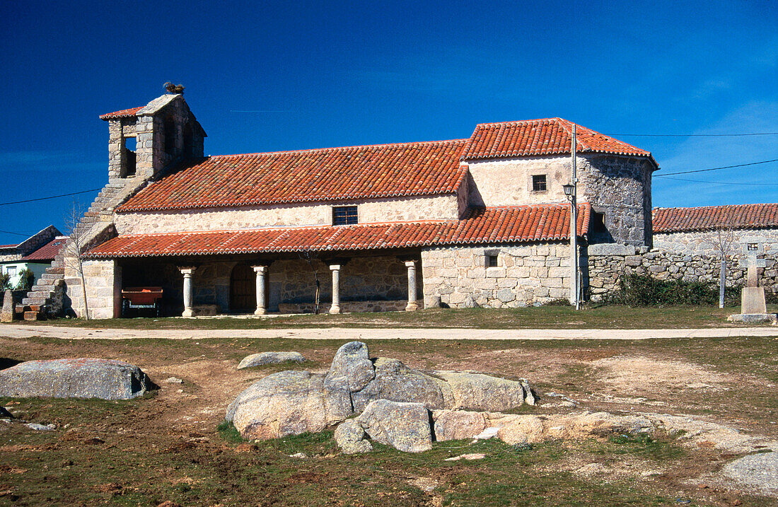 Church in Navadijo in Sierra de Villafranca. Avila province. Castilla Leon. Spain