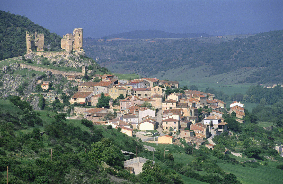 View of Pelegrina town. Guadalajara province. Castilla la Mancha, Spain