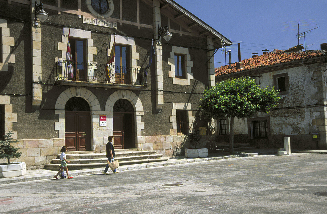 Town Hall of Duruelo de la Sierra. Region of Pinares-El Valle. Soria province. Castilla-Leon. Spain