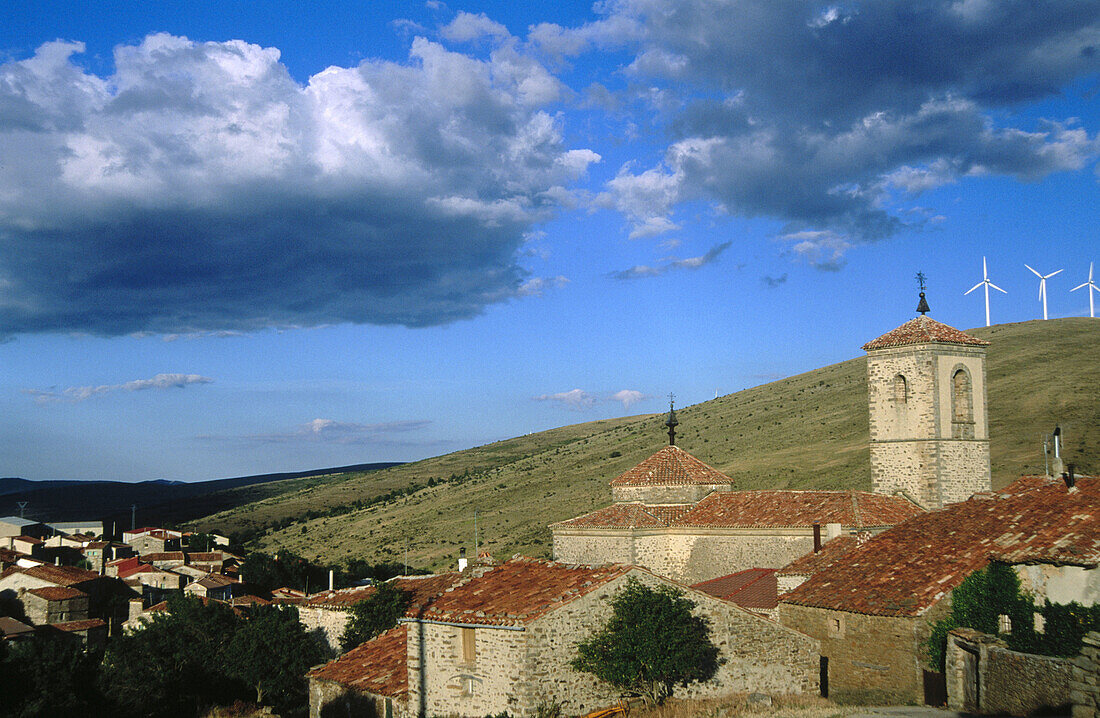 Wind power mills in the Sierra de Rodadero. Oncala. Soria province. Castilla-Leon. Spain