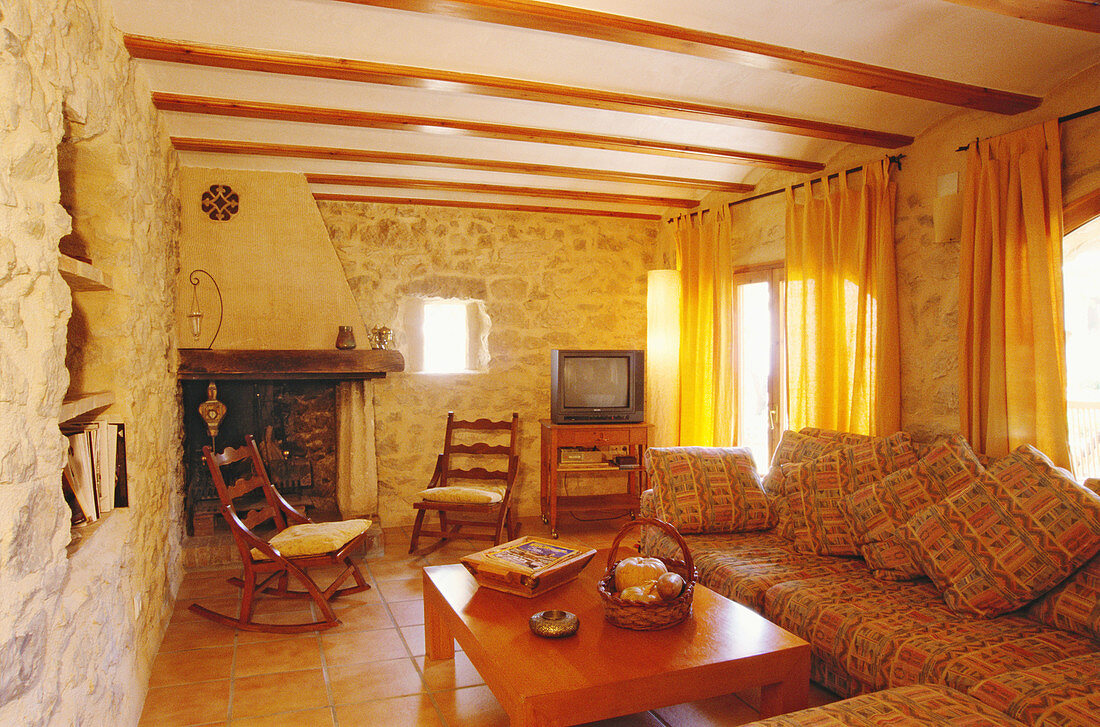 Lounge. La Casota cottage. Laguar Valley. Alicante. Spain.