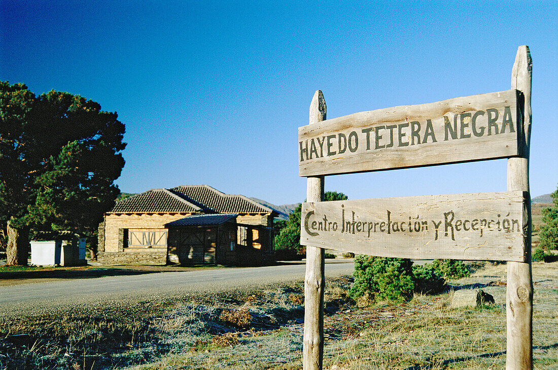 Visitor s centre, Tejera Negra Beechwood Natural Park. Guadalajara province. Castilla la Mancha, Spain