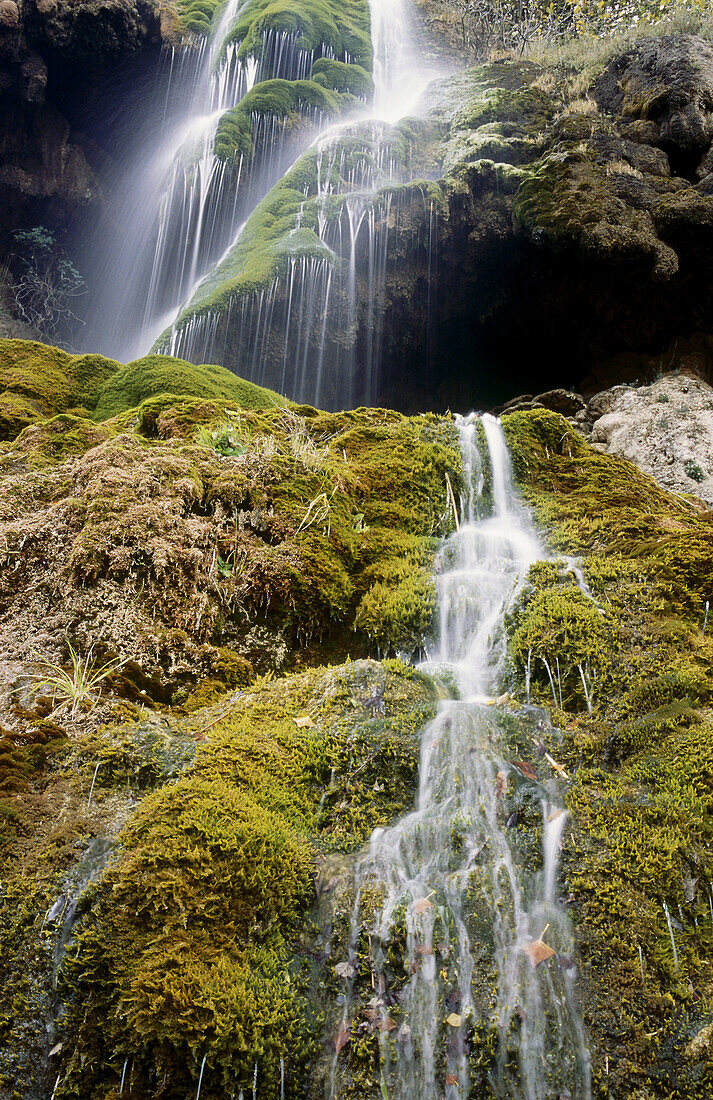 Falls. Cuevas de la Garita road. Near Chera. Valencia. Comunidad Valenciana. Spain.