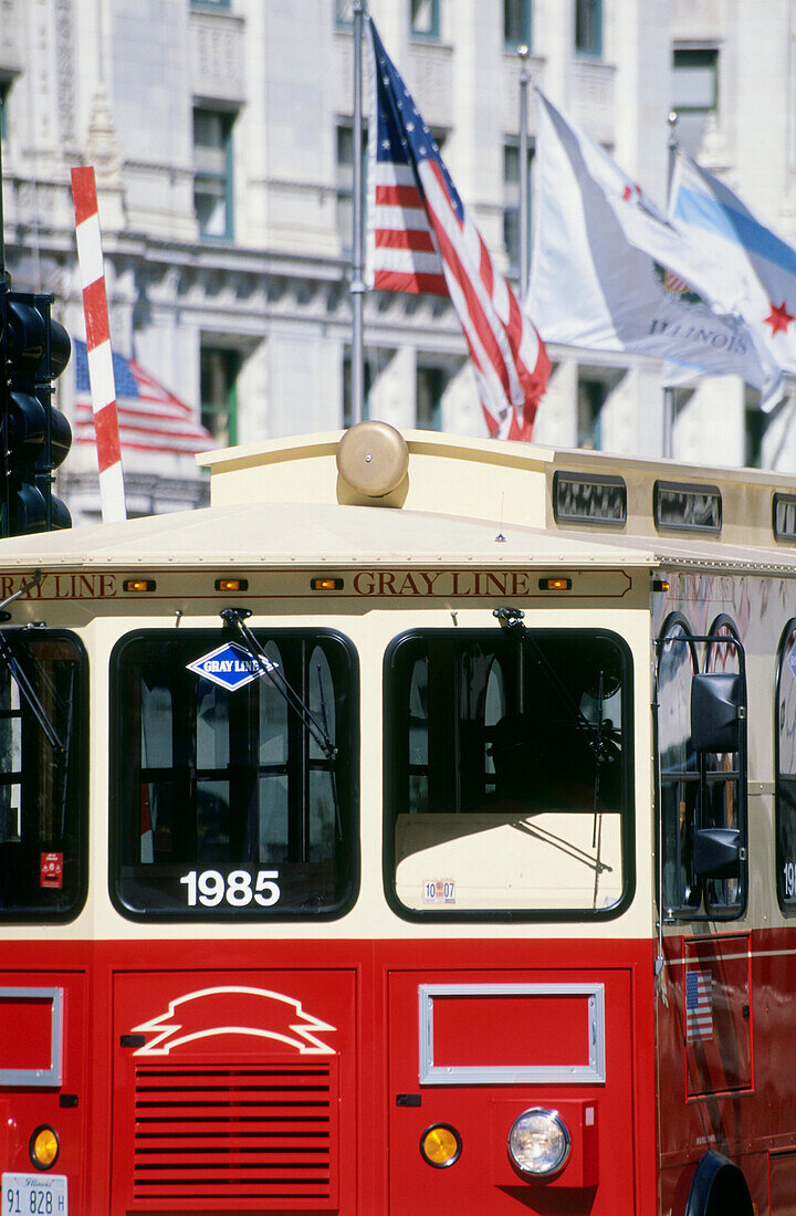Tram Gray Line, Chicago, Illinois, USA