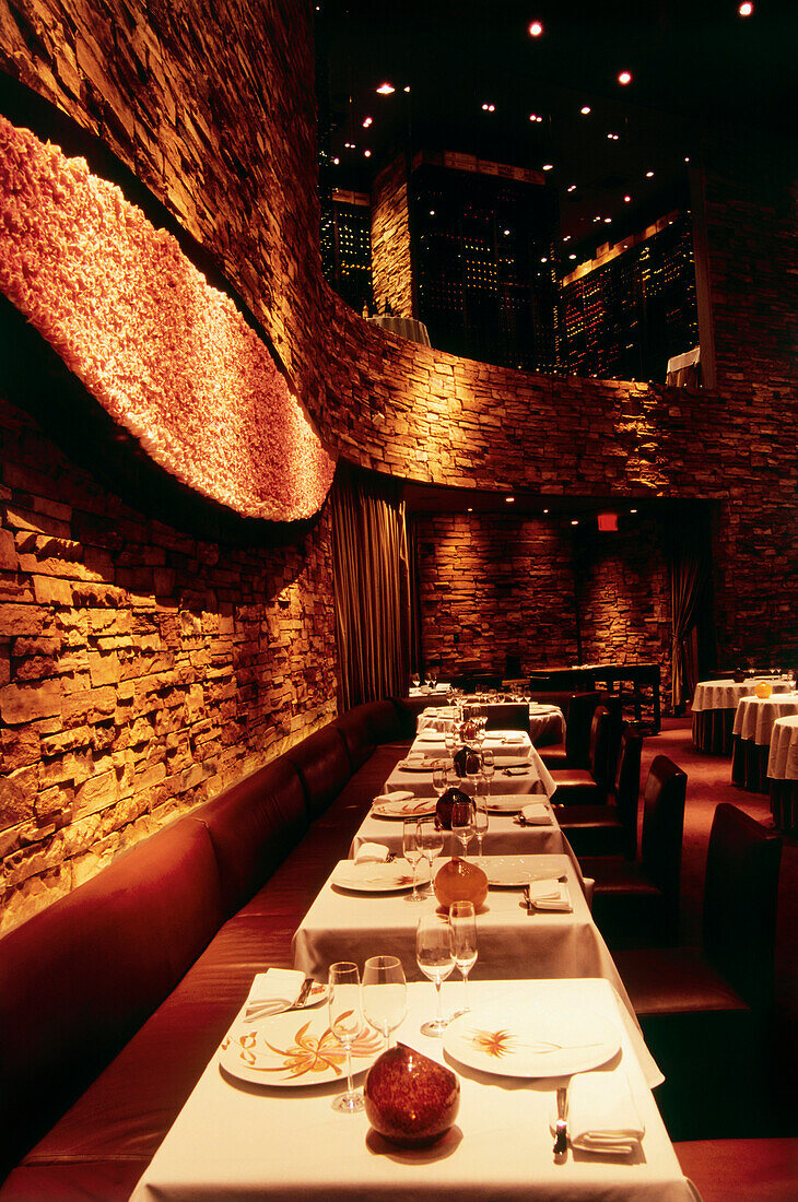 Interior view of Restaurant Fleur De Lys in Hotel Mandaly Bay, Las Vegas, Nevada, USA, America