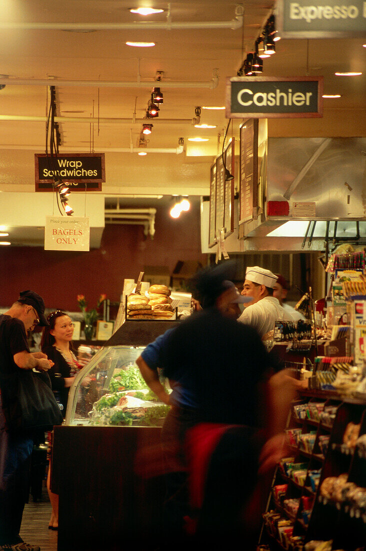 Sandwichshop in Manhattan, New York, USA, America