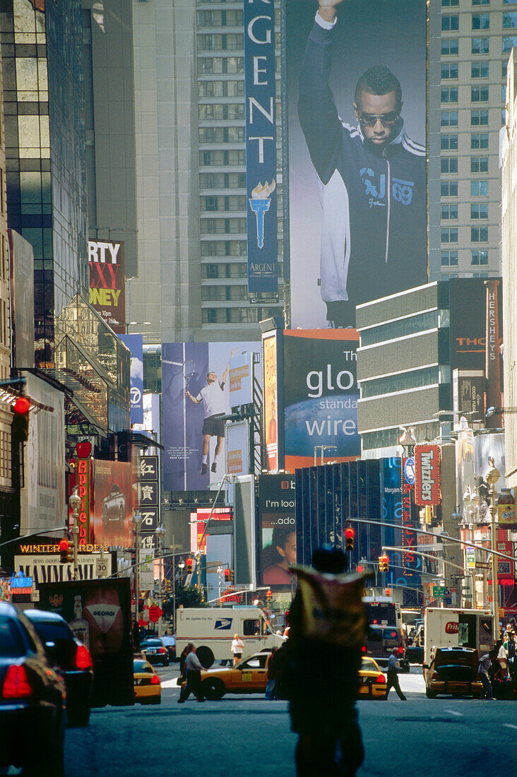 Stadtszene am Time Square, Midtown Manhattan, New York, USA, Amerika