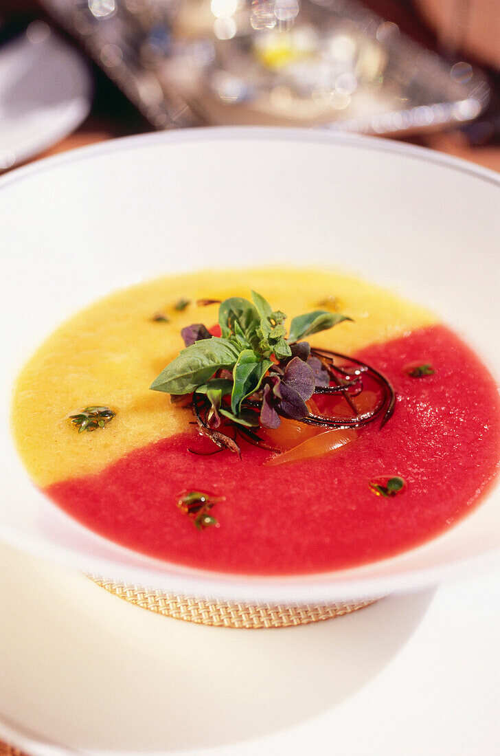 Coulis dish in Restaurant Grayz, Manhattan, New York, USA, America