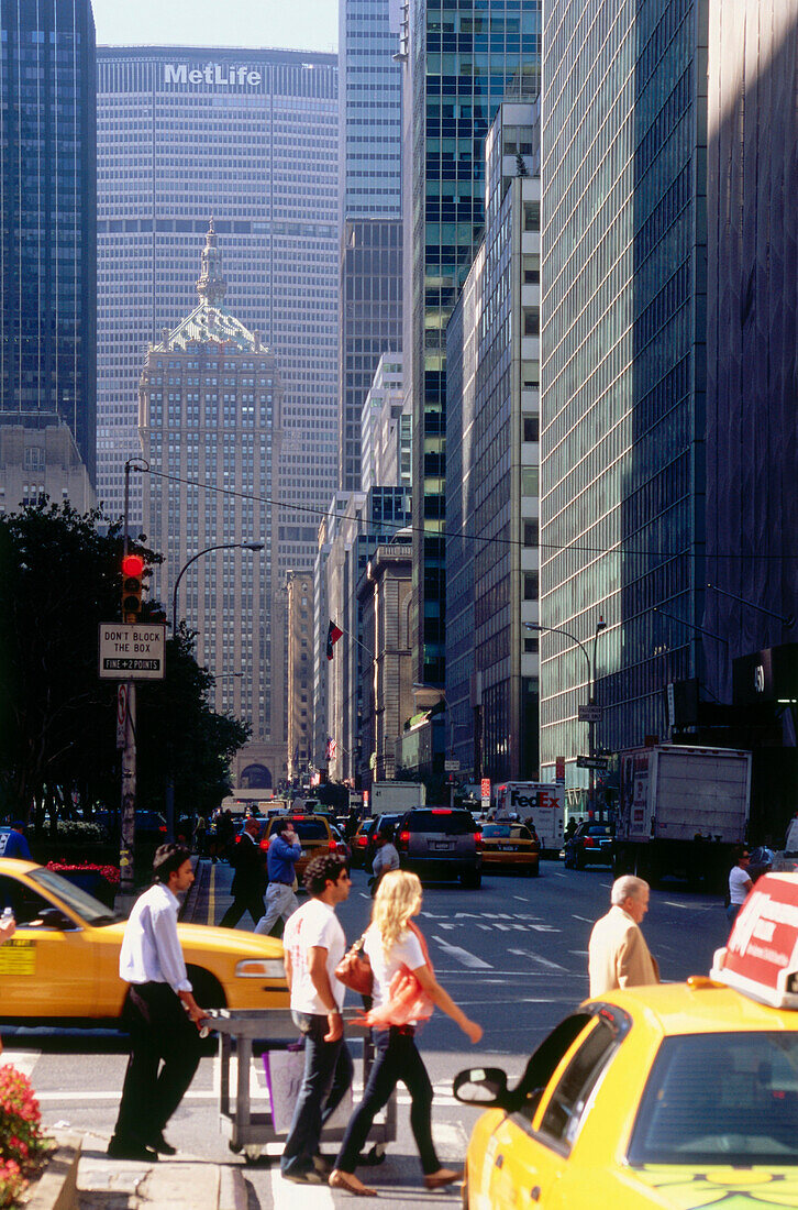 Straßenszene in Midtown Manhattan, New York, USA, Amerika