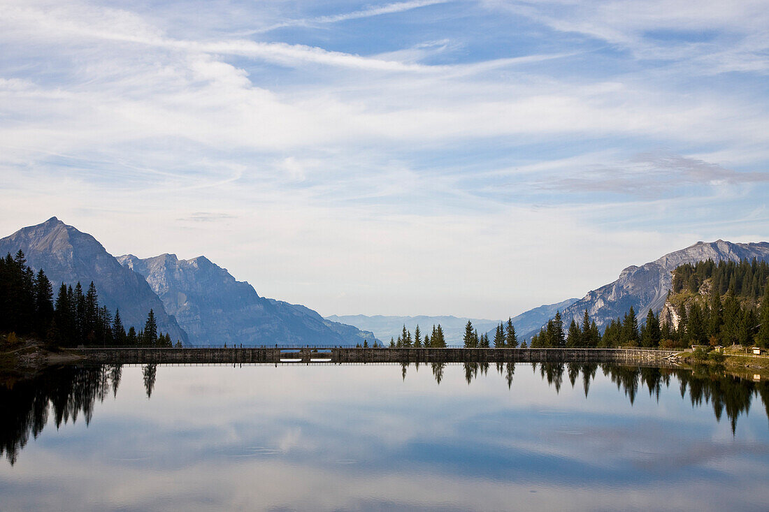 The storage lake Garichti near Schwanden, Canton of Glarus, Switzerland