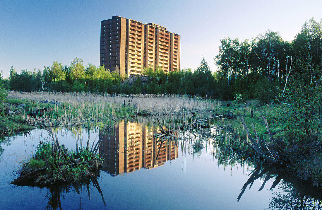 Urban reflection. Sudbury. Ontario. Canada