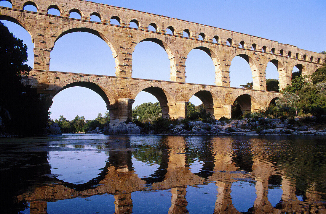 Pont du Gard, Roman aqueduct. Provence. France