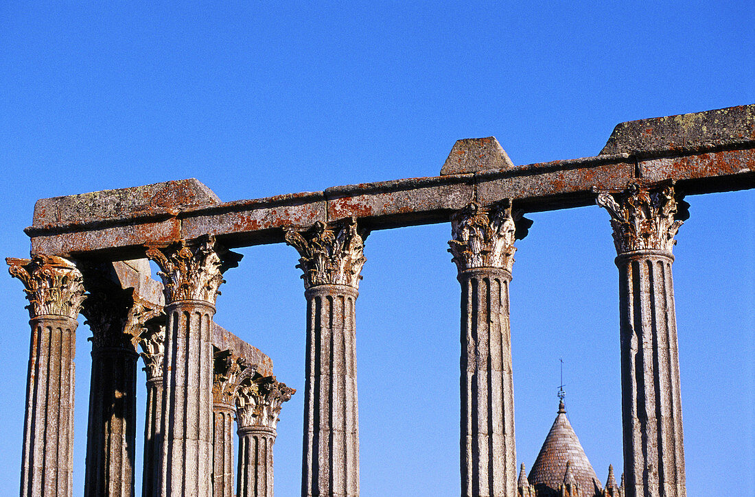 Roman temple of Evora. Portugal