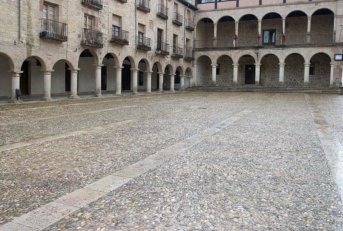 Plaza Mayor (Main Square), Renaissance architecture built 15th century. Sigüenza. Guadalajara province, Spain