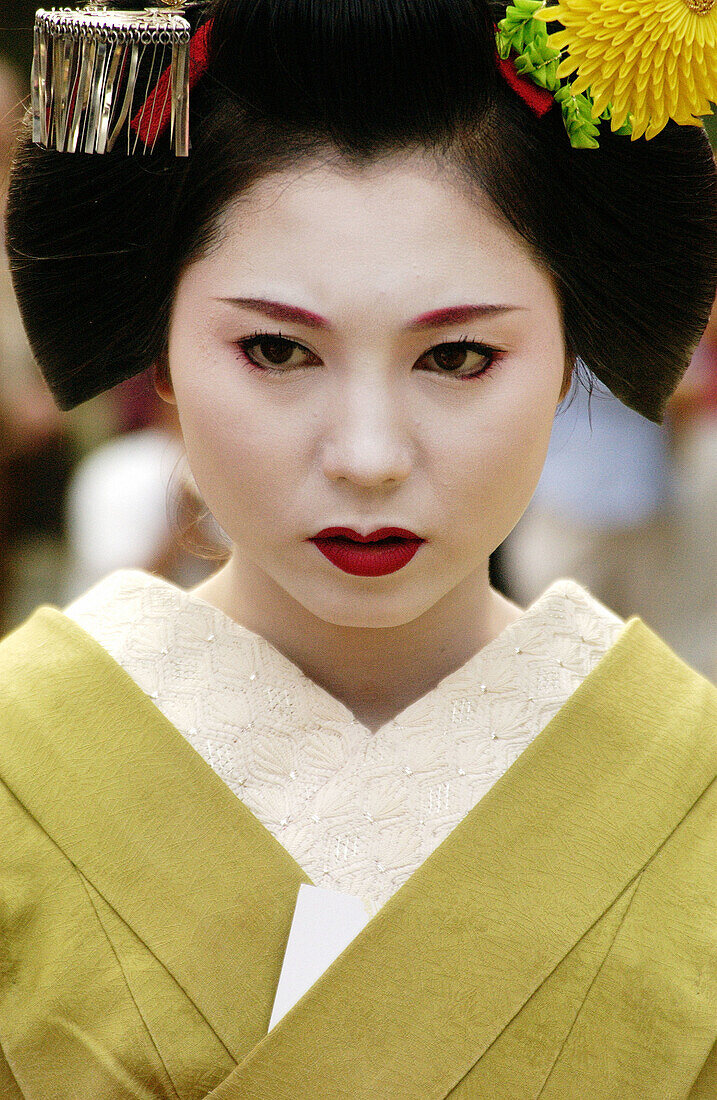Woman in traditional dress. Kyoto. Japan
