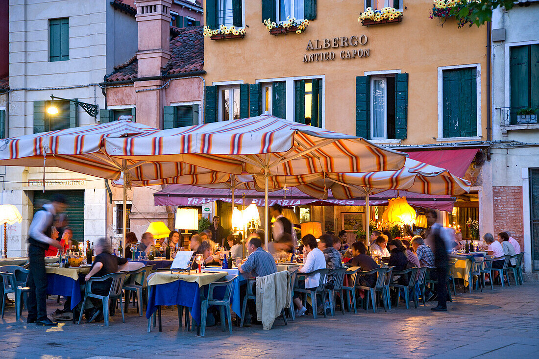 Restaurant, Square Santa Margherita, Venice, Veneto, Italy