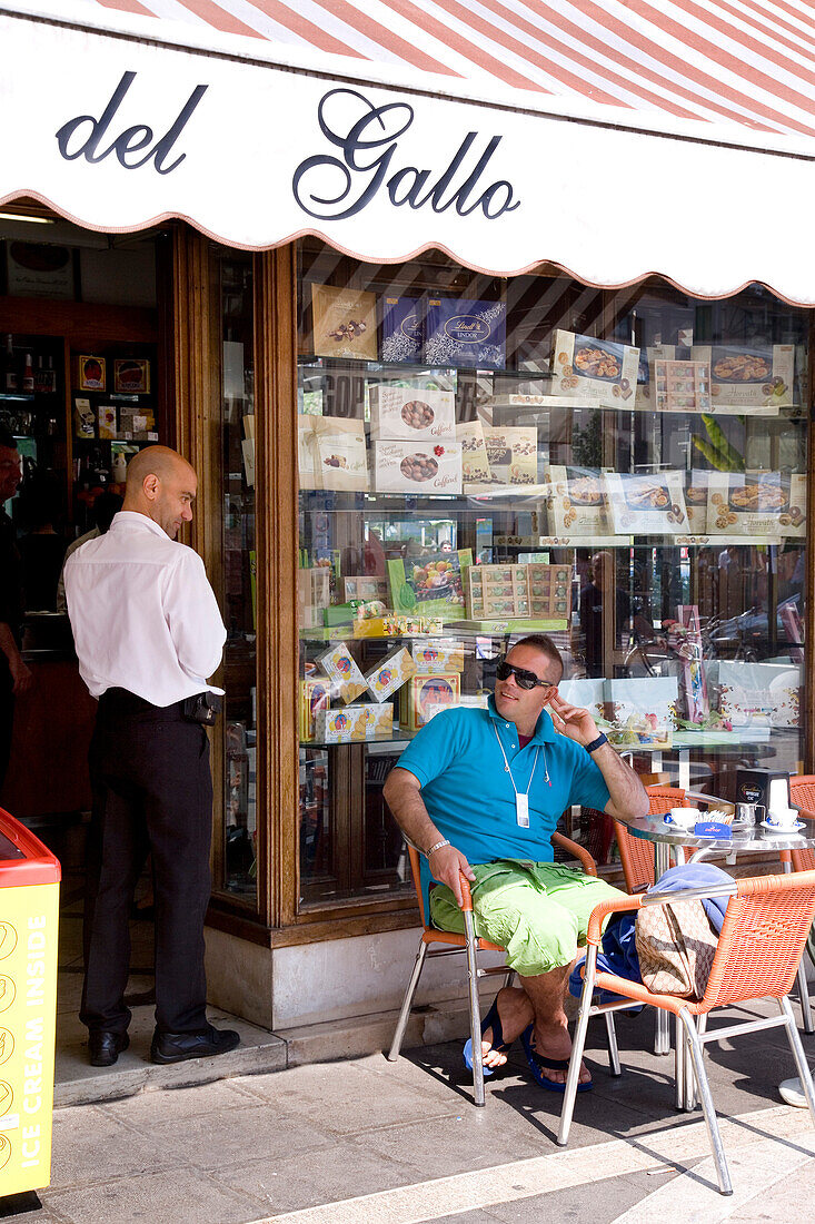 Bar, Gran Viale, Lido, Venedig, Lagune, Venetien, Italien