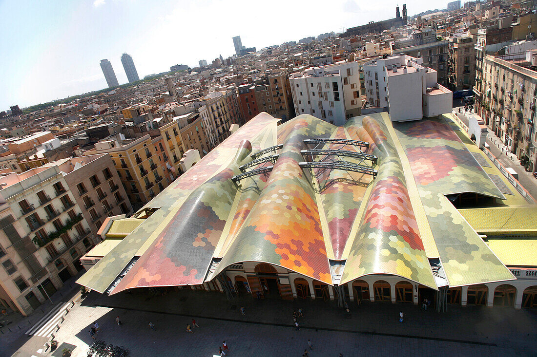 Santa Caterina Market, El Born, Barcelona, Catalonia, Spain