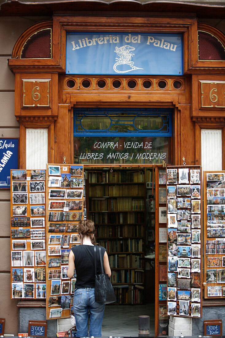 Bookstore, Barrio Gotic, Barcelona, Catalonia, Spain