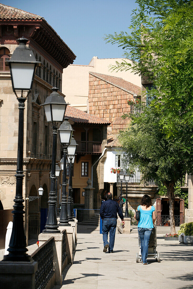 Poble Espanyol, Montjuïc, Barcelona, Katalonien, Spanien