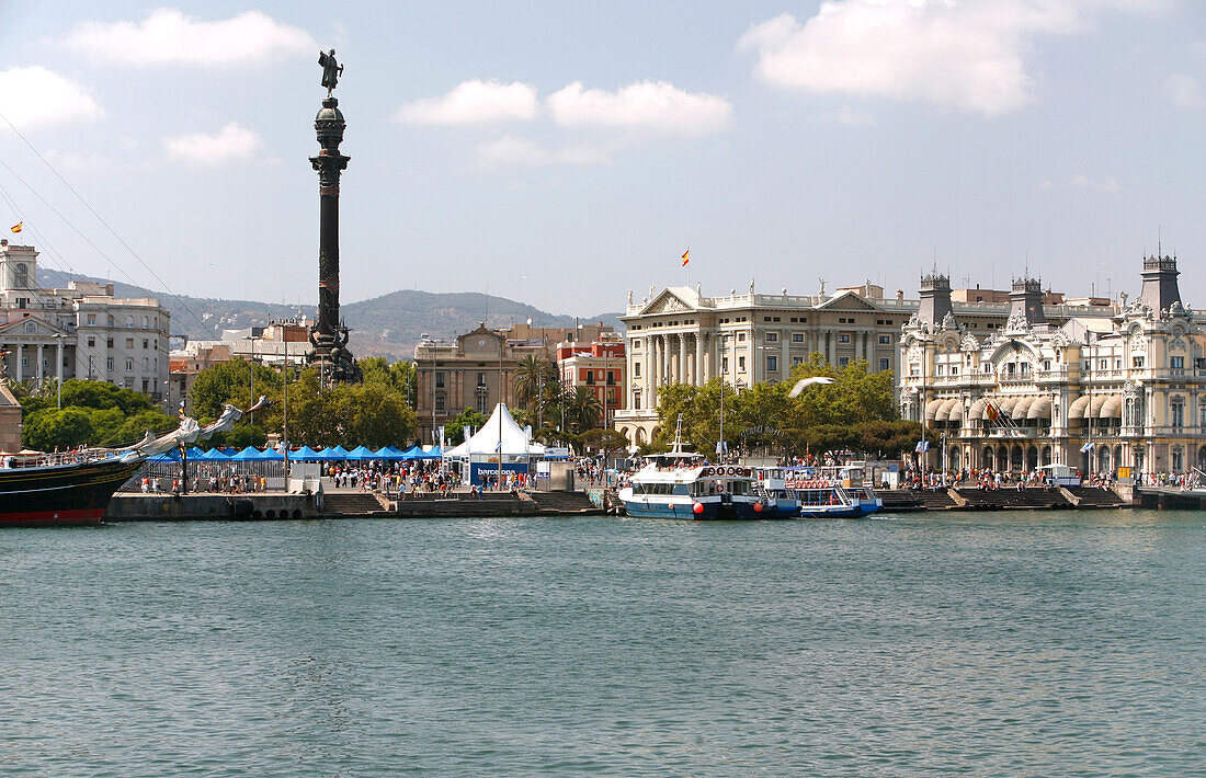 Bilck auf den Hafen von Barcelona, Katalonien, Spanien