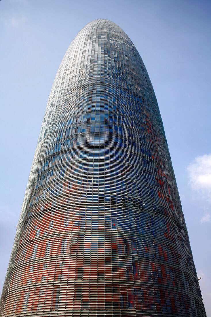 Torre Agbar, Barcelona, Catalonia, Spain
