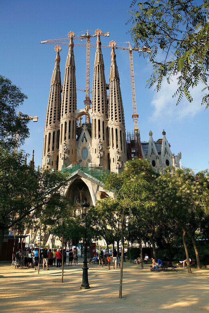 Passion Facade, Sagrada Familia, Barcelona, Katalonien, Spanien