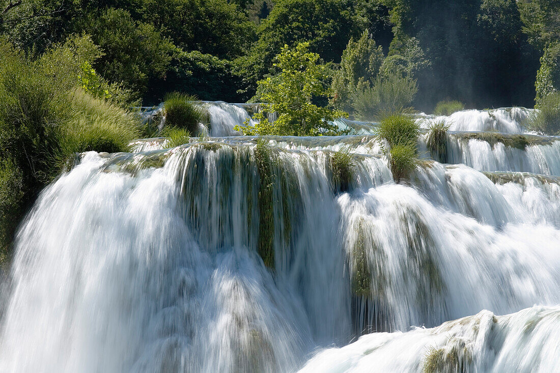 Krka waterfalls, Krka Nationalpark, Dalmatia, Croatia, Europe