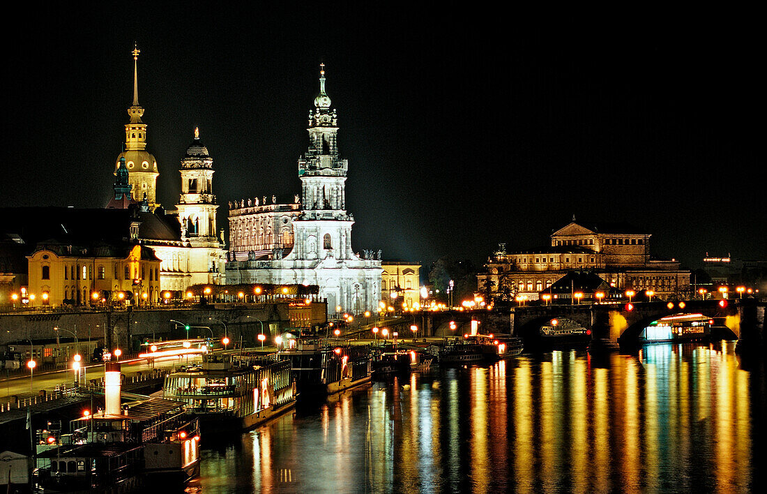 Dresden by Night, Germany, Dresden, Sachsen