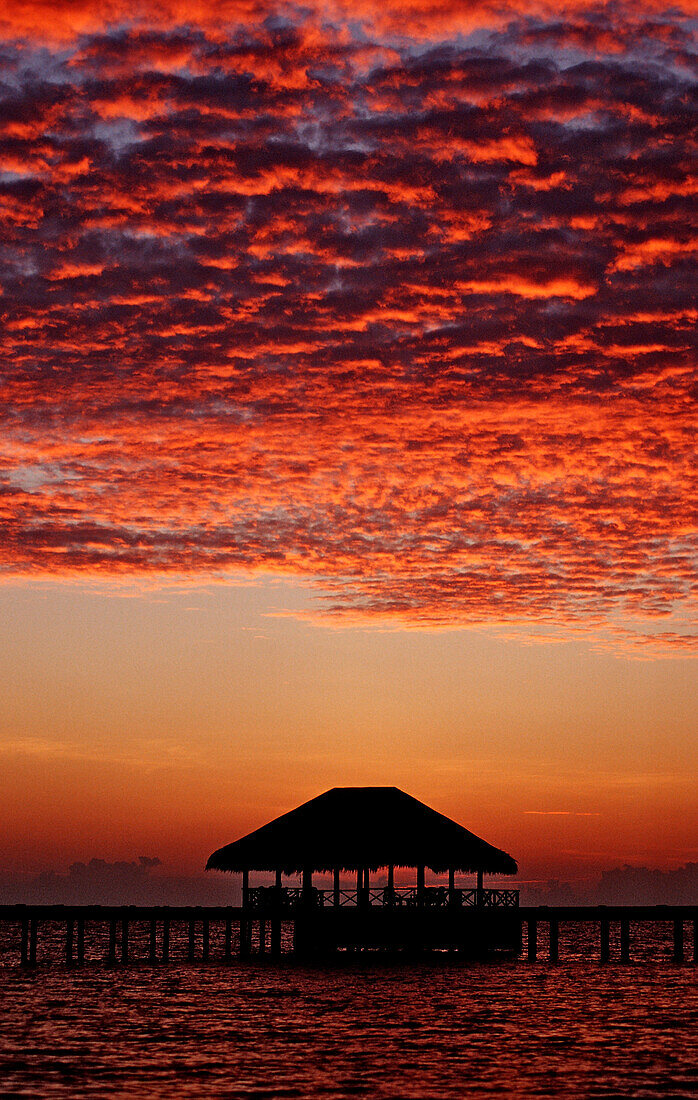 Sunset on Maldives, Maldives, Indian Ocean, Medhufushi, Meemu Atoll