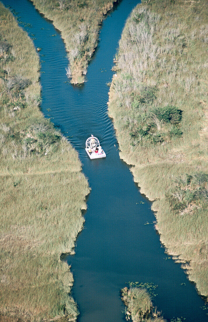 Airboat rides, Seminole Indian reservation in Everglades National Park. Florida, USA