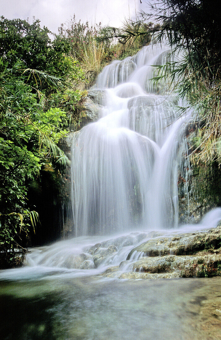 Waterfall, Parque Natural Sierras de Tejeda y Almijara. Málaga province. Spain