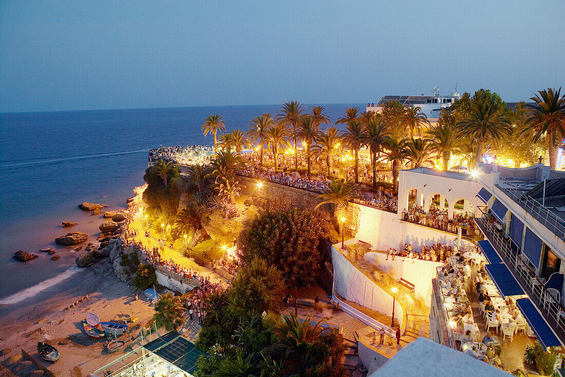 Del Carmen s festival. Balcon de Europa (Balcony of Europe). Nerja. Malaga province. Andalusia. Spain