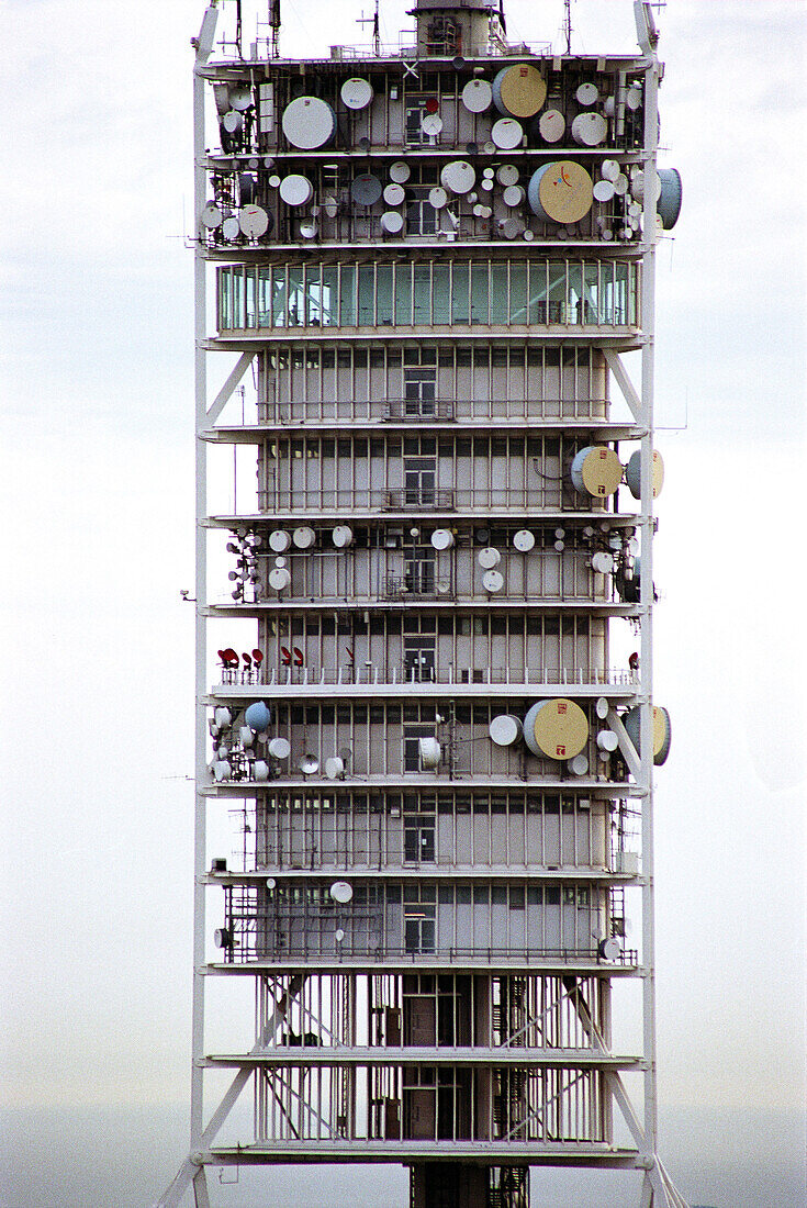 Telecommunication tower, design by Sir Norman Foster. Collserola, Barcelona, Spain