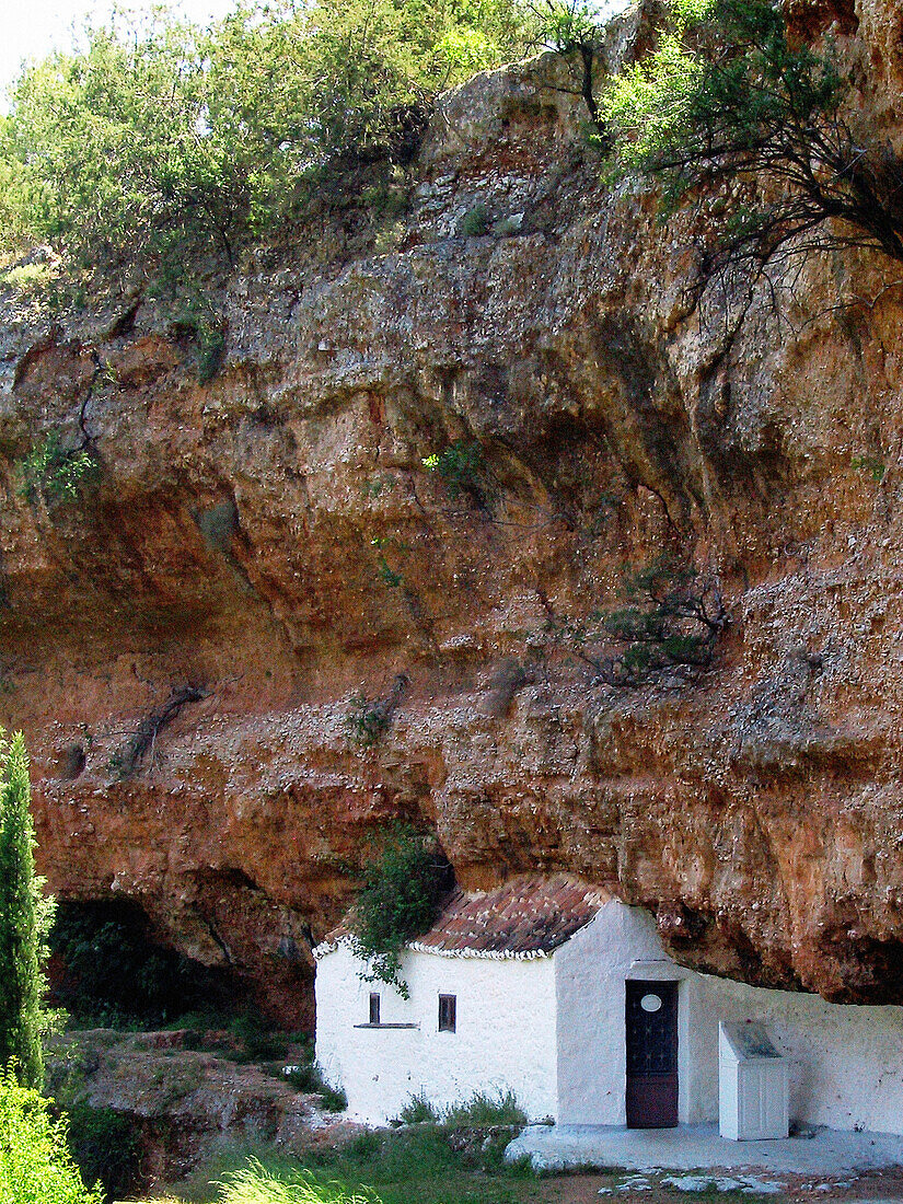 Cave church at Argolis. Peloponnese, Greece