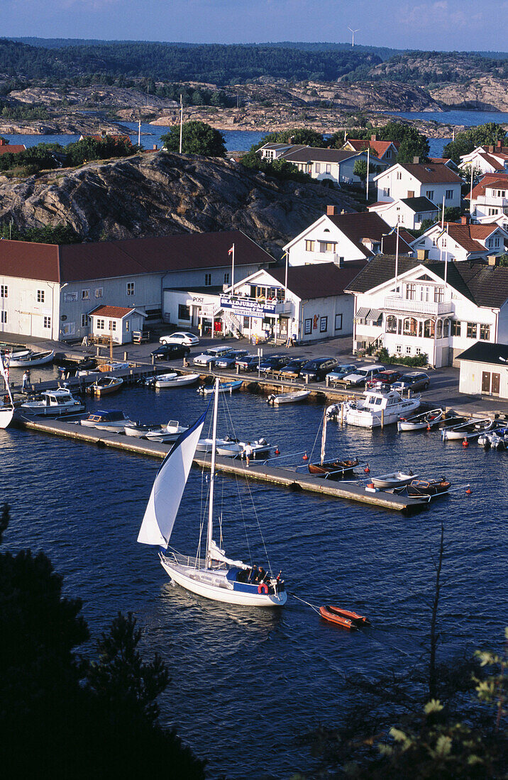 Harbor in the little fishing village of Havstenssund. Bohuslän. West coast of Sweden