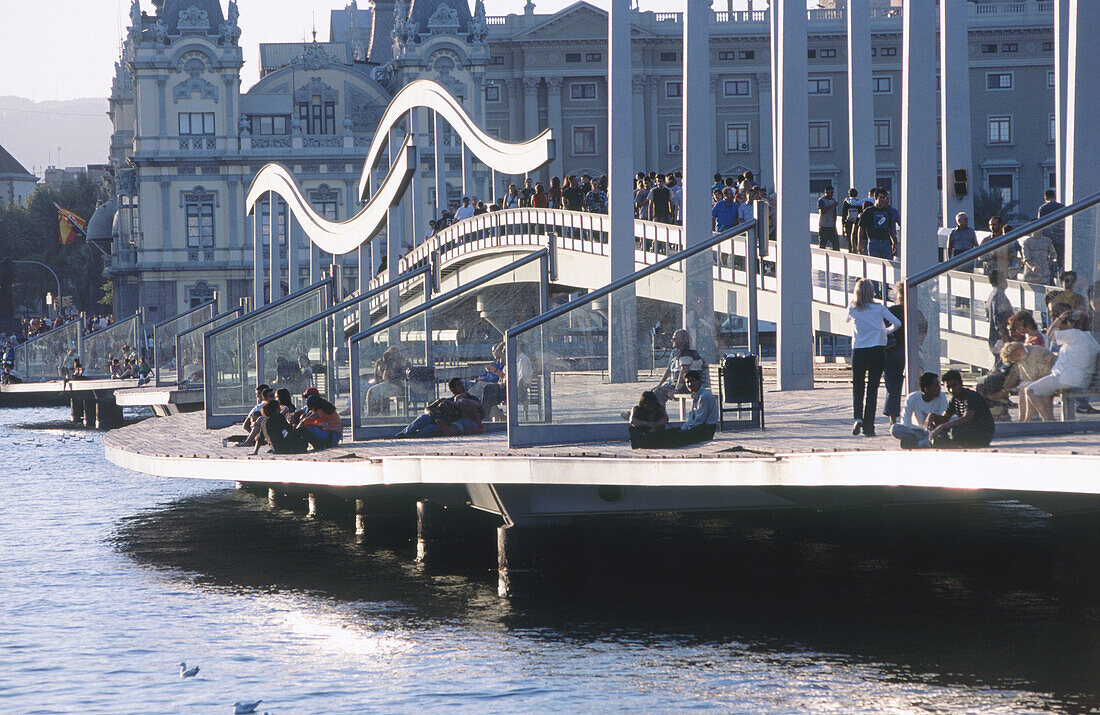 Rambla de Mar, Port Vell. Barcelona. Spain