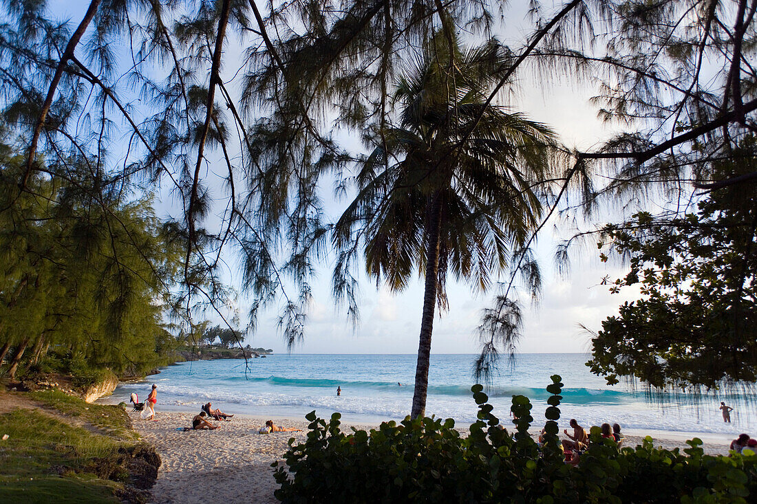 People bathing at Miami Beach, Oistins, Barbados, Caribbean