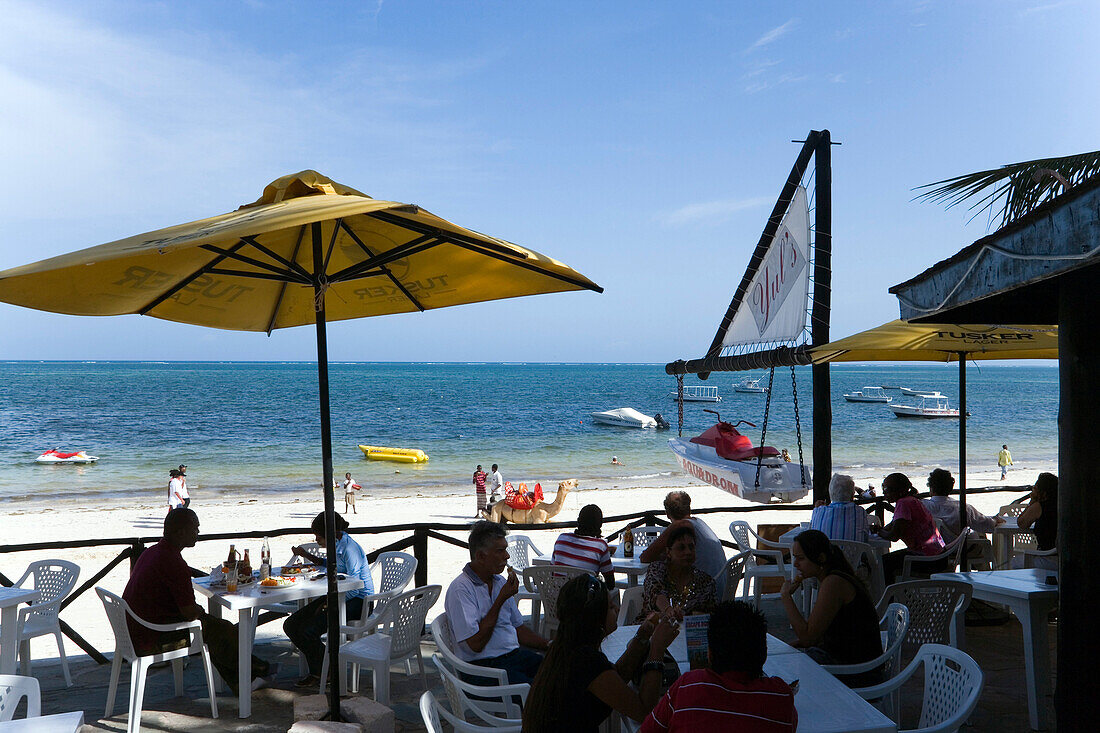 Beach bar at Bamburi Beach, Coast, Kenya