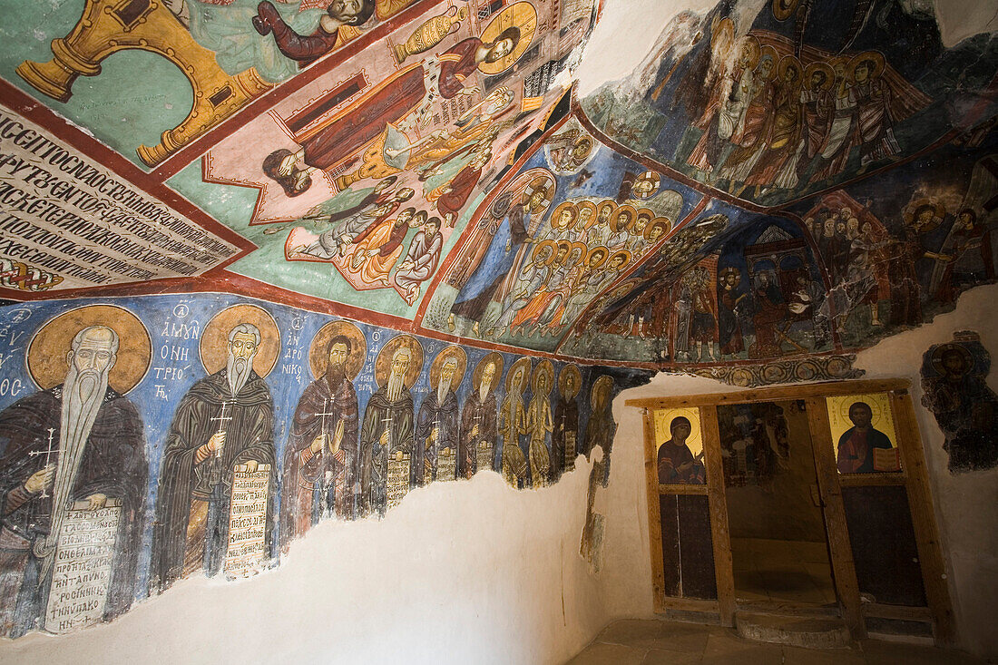 Fresco in Neofytos monastary, UNESCO World Heritage Site, near Paphos, South Cyprus, Cyprus