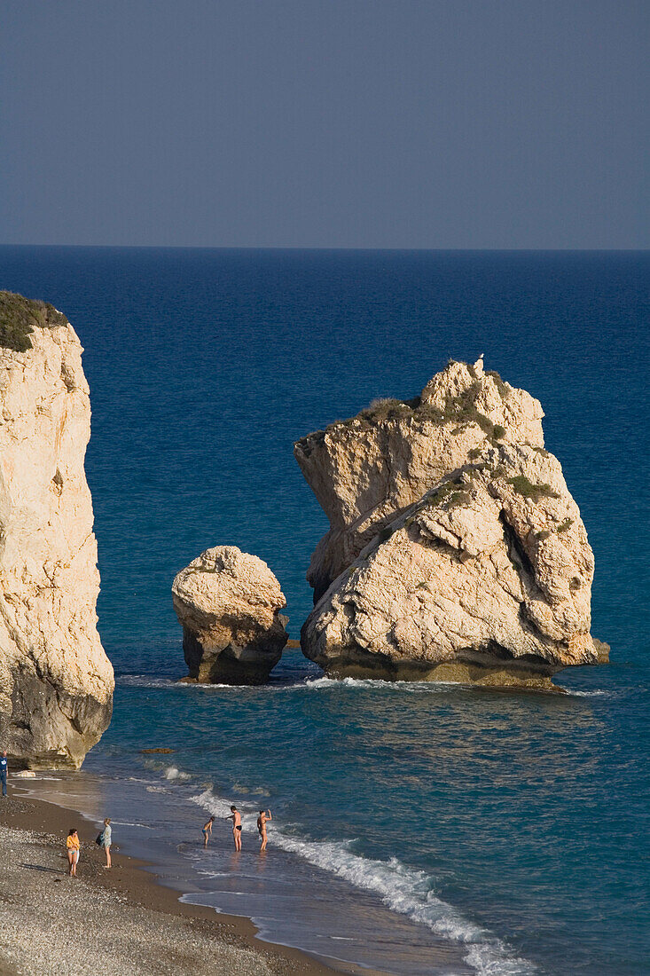 Petra tou Romiou, Felsen der Aphrodite, Afrodite, Symbol, den legendären Geburtsort der Aphrodite, Afrodite, Limassol, Südzypern, Zypern