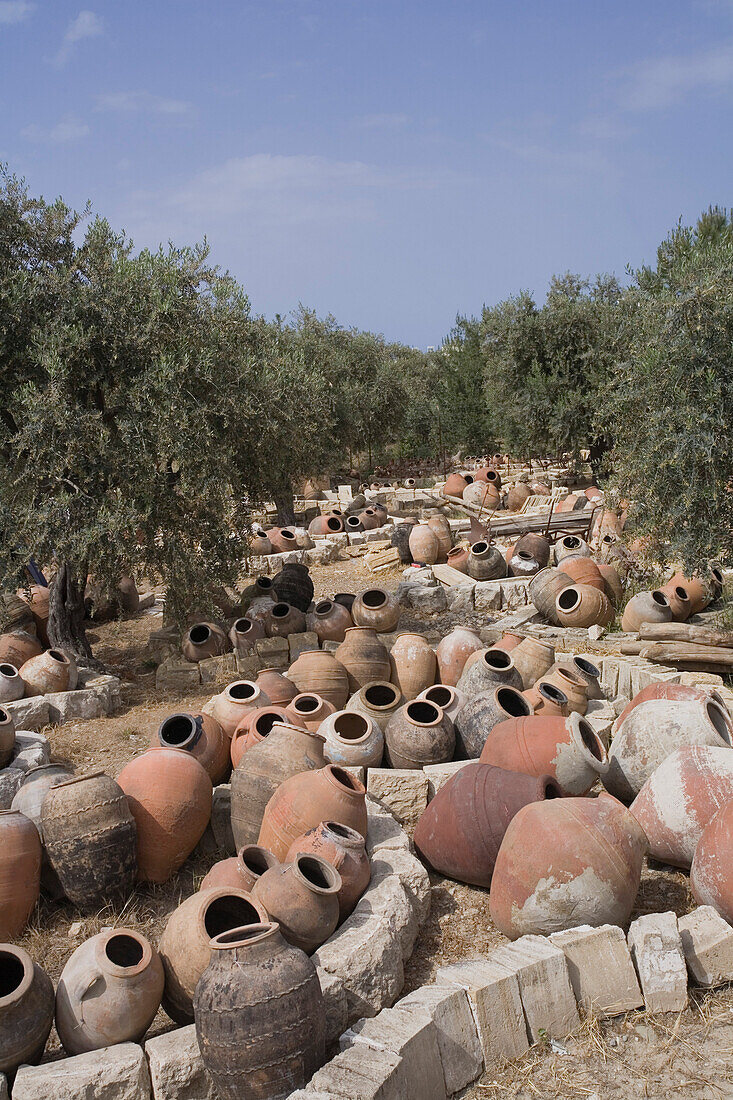 Pottery and ceramics, antique dealer, Kyrenia, Girne, North Cyprus, Cyprus