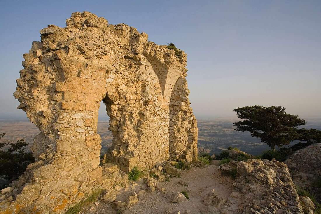 Kantara castle ruins, Kyrenia mountain range, Pentadactylos mountains, North Cyprus, Cyprus