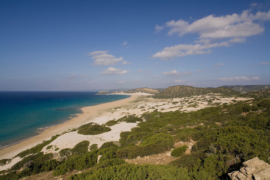 Strand mit Sanddünen, Golden Sands Beach, Nagkomi, Dipkarpaz, Rizokarpaso, Karpaz, Karpasia, Karpass Halbinsel, Nordzypern, Zypern