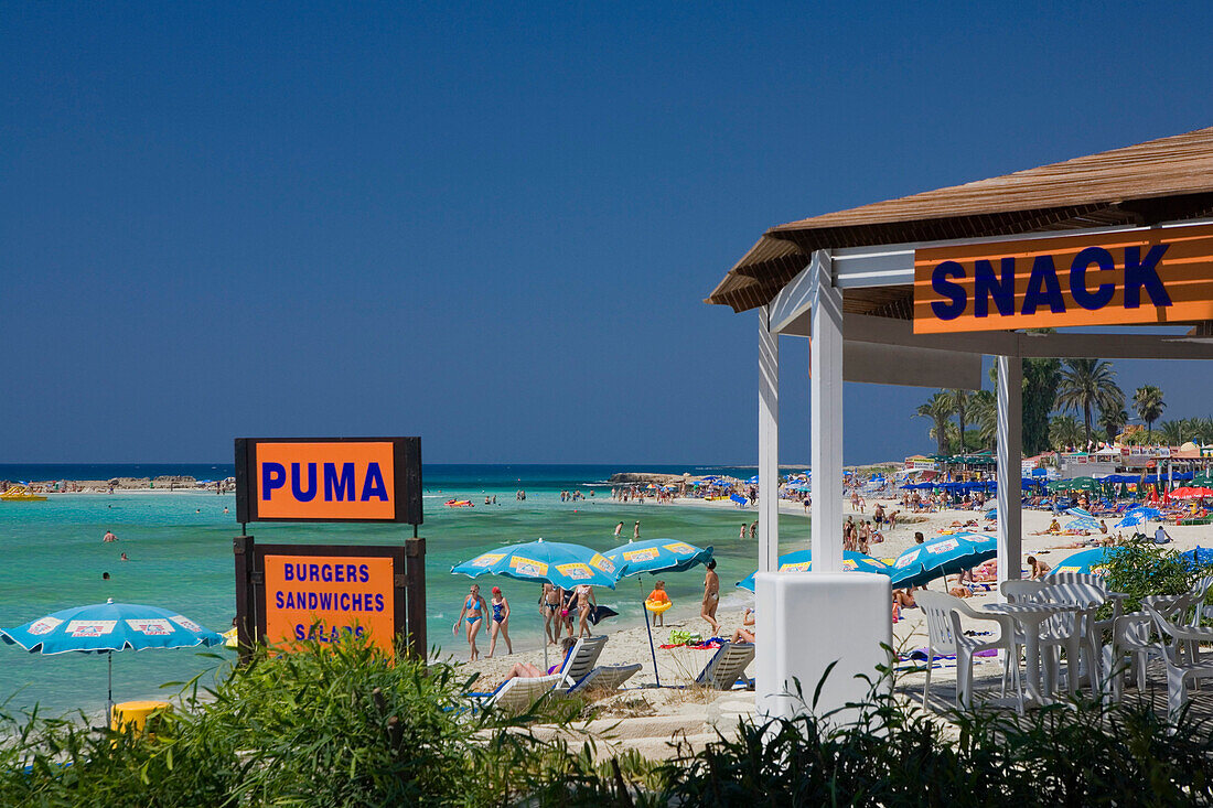 Strandbar, Nissi Beach, Agia Napa, Südzypern, Zypern