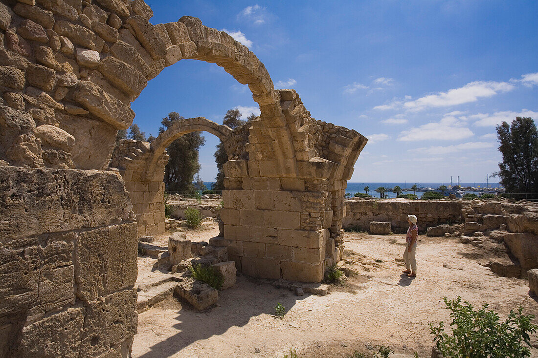 Saranta Colones, Byzantine castle ruins, Archaeological Park, Pafos, Cyprus
