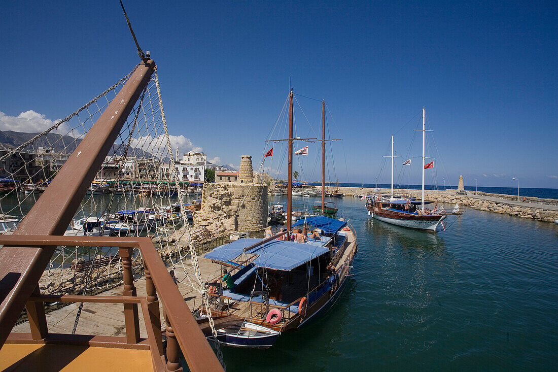Neptun Pirate boat trip, by Kaleidoskop Turizm, and harbour, Kyrenia, Girne, Cyprus